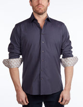 Load image into Gallery viewer, Contrast Collar Button-Up Shirt //  - Contemporary Fit - contrast  trimming - final sale
