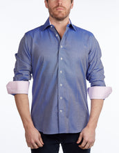 Load image into Gallery viewer, Contrast Collar Button-Up Shirt //  - Contemporary Fit - contrast  trimming- final sale
