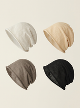 Load image into Gallery viewer, Cotton Linen Slouchy Beanie Lightweight Breathable Casual Hat
