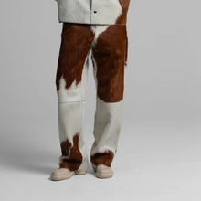 Load image into Gallery viewer, Men's Cowhide Pants – Hair-On Pony Hair with Cow Print
