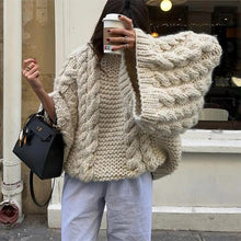 Load image into Gallery viewer, Cozy Bell Sleeve Cable Knit Sweater | NCS

