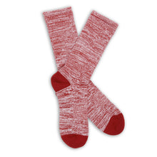 Load image into Gallery viewer, Crimson Marl Casual Crew Socks
