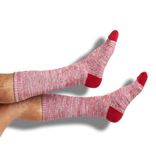Load image into Gallery viewer, Crimson Marl Casual Crew Socks
