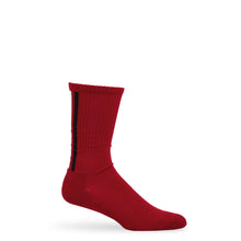 Load image into Gallery viewer, Crimson Vertical Stripe Casual Crew Socks
