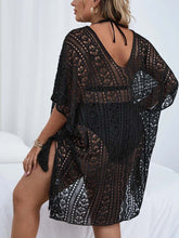 Load image into Gallery viewer, Crochet Tassel Hollow Tie Shawl Cover-up | NCS
