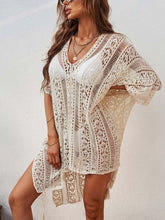 Load image into Gallery viewer, Crochet Tassel Hollow Tie Shawl Cover-up | NCS
