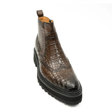 Load image into Gallery viewer, Crocodile - Skin Chelsea Boots with Chunky Sole
