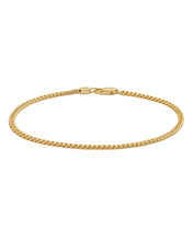 Load image into Gallery viewer, Curb Chain Bracelet, 3MM - 14K Gold

