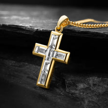 Load image into Gallery viewer, Gemstone Cross Pendant - Diamond
