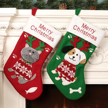 Load image into Gallery viewer, Cute Cat &amp; Dog Christmas Stocking | NCS
