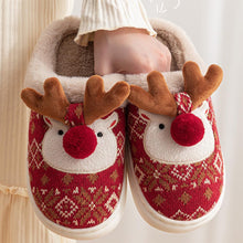 Load image into Gallery viewer, Cute Christmas Reindeer Winter Slippers | NCS
