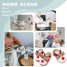 Load image into Gallery viewer, Cute Fuzzy Reindeer House Slippers | NCS
