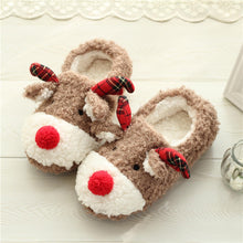 Load image into Gallery viewer, Cute Fuzzy Reindeer House Slippers | NCS
