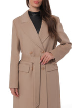Load image into Gallery viewer, Ellis Tailored Cashmere Wool Coat in Beige
