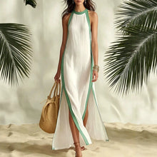 Load image into Gallery viewer, Striped Sleeveless Split Maxi Dress – Vacation &amp; Casual Linen Dress
