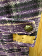 Load image into Gallery viewer, Veno Giovanni CB-11 Purple Windowpane Double breasted 100% Wool Overcoat/Topcoat
