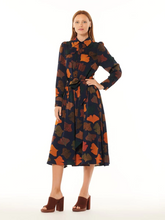 Load image into Gallery viewer, Gracia Front-Flap Button-Down Tie-Waist Shirt Dress D33118
