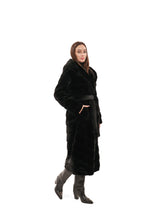Load image into Gallery viewer, Faux Mink Effect Fur Hooded Coat
