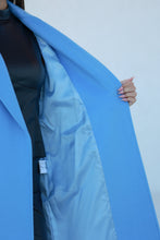 Load image into Gallery viewer, Classic Brushed Cashmere Wool Blend Overcoat in Azure
