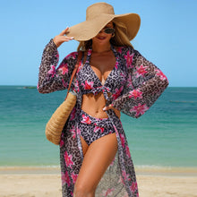 Load image into Gallery viewer, Women's Printed Bikini Three-Piece Swimwear Set
