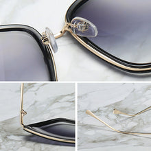 Load image into Gallery viewer, Big Cat Eye Sunglasses Women Black Mirror Sun Glasses
