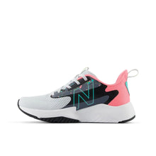 Load image into Gallery viewer, New Balance unisex-child Rave Run V2 Lace-up 12 Little Kid Quartz Grey/Ultra Pink/Cyber Jade - # GIAA71710004
