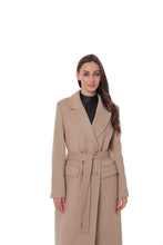 Load image into Gallery viewer, Ellis Tailored Cashmere Wool Coat in Beige
