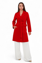 Load image into Gallery viewer, Lafayette Cashmere Blend Overcoat in Ruby

