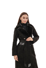 Load image into Gallery viewer, Genuine  Mink Fur Eco Suede Coat
