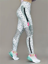 Load image into Gallery viewer, High-Elastic Printed Yoga Leggings – High Waist Tummy Control Fitness Pants
