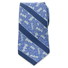Load image into Gallery viewer, DC Batman Stripe Multi Emblem Blue Men&#39;s Tie
