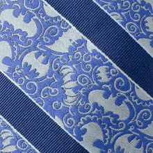 Load image into Gallery viewer, DC Batman Stripe Multi Emblem Blue Men&#39;s Tie
