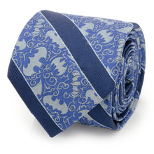 Load image into Gallery viewer, DC Batman Stripe Multi Emblem Blue Men&#39;s Tie

