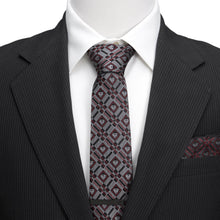 Load image into Gallery viewer, DC Superman Geometric Gray Silk Men&#39;s Tie
