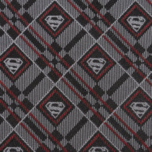 Load image into Gallery viewer, DC Superman Geometric Gray Silk Men&#39;s Tie

