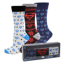 Load image into Gallery viewer, DC Superman 3 Pair Sock Gift Set
