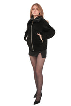 Load image into Gallery viewer, Genuine Suede Mink Trim Jacket
