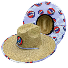 Load image into Gallery viewer, Peter Grimm Grateful Dead Kenny Steal Your Face - Rush Straw Lifeguard Hat
