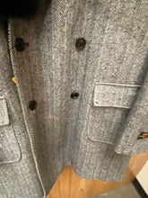Load image into Gallery viewer, Signature Collection Manhattan Double Breasted Herringbone Topcoat with Fur Collar
