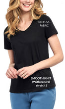 Load image into Gallery viewer, Women's Perfect Short-Sleeve V-Neck Tee Shirt - Cotton blend and Wrinkle Resistant
