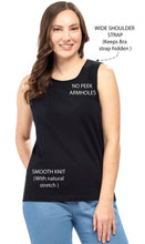 Load image into Gallery viewer, Women's Classic Relaxed Fit Cotton blend Sleeveless Tank Top
