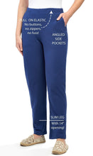 Load image into Gallery viewer, Women's Knit Pull on Pants - Cotton Blend with Flat Front waistband
