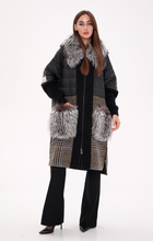 Load image into Gallery viewer, Saga®Furs Silver Fox Wool Alpaca Coat
