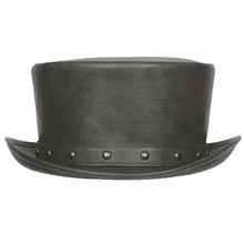 Load image into Gallery viewer, Deadwood Trading Brimstone - Faux Leather Deadman Steampunk Top Hat
