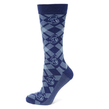 Load image into Gallery viewer, Disney Donald Duck Plaid Socks and Mickey Mouse Blue Lapel Pin Gift Set
