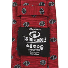 Load image into Gallery viewer, Disney Pixar The Incredibles Logo Red Men&#39;s Tie
