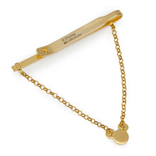 Load image into Gallery viewer, Disney Mickey Mouse Gold Crystal Chain Tie Bar
