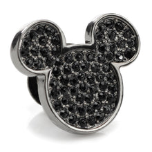 Load image into Gallery viewer, Disney Mickey Mouse Black Pave Crystal Lapel Pin
