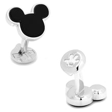 Load image into Gallery viewer, Disney Mickey Mouse Sterling Silver and Onyx Cufflinks
