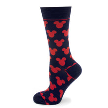 Load image into Gallery viewer, Disney Mickey Mouse Silhouette Blue Sock and Mickey Blue Lapel Pin Gift Set
